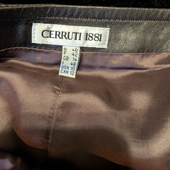 Vintage Italian Leather Skirt 80s | Cerutti 1881 - Picture 3 of 7